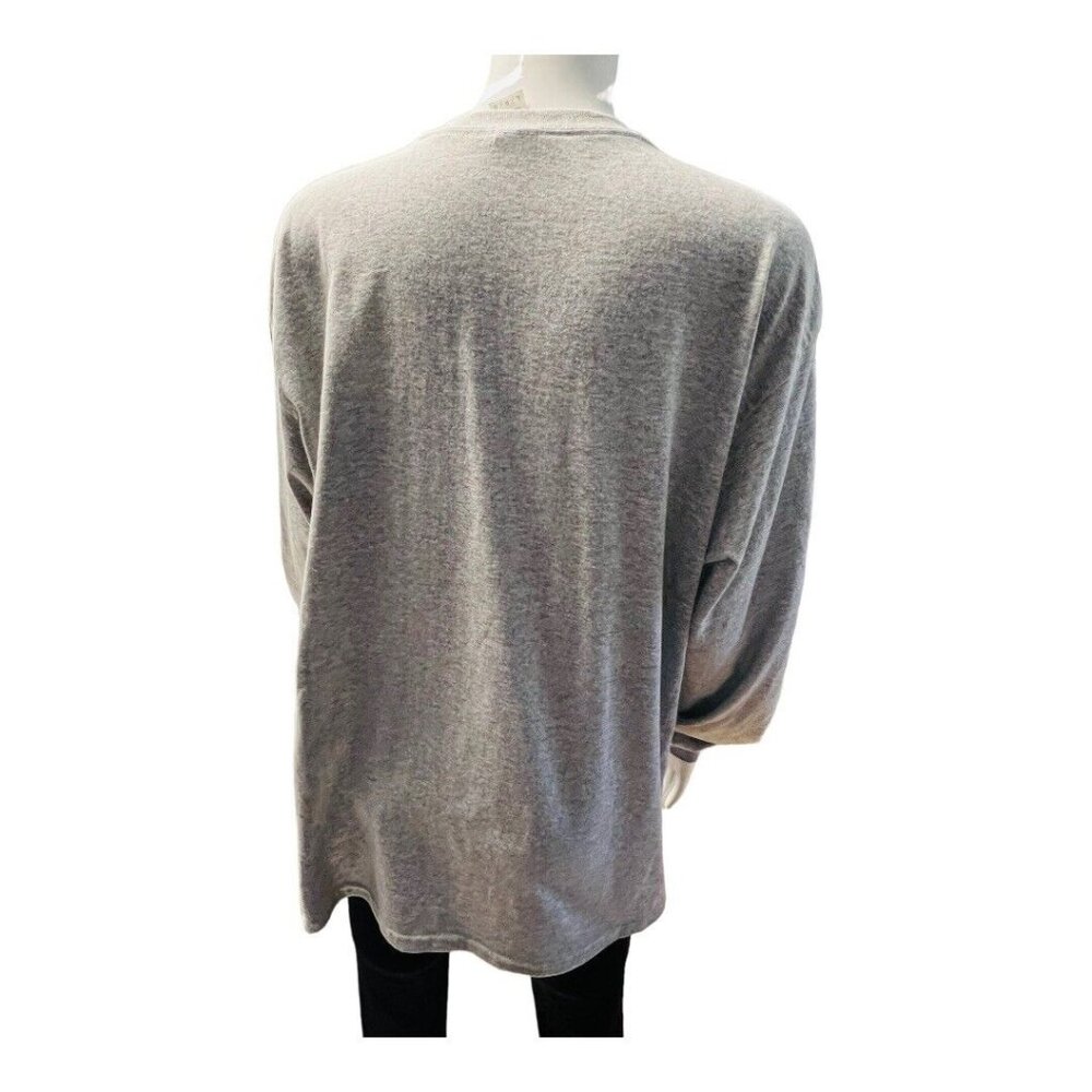 Senior Mom Football T-Shirt~Size Large~ Grey/Royal Blue Long Sleeve Top ~ L9 10 - Picture 5 of 7